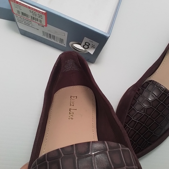 NEW IN BOX Deep Wine Flat Loafers Comfy Women's Shoes Size 8,5 - Picture 10 of 12